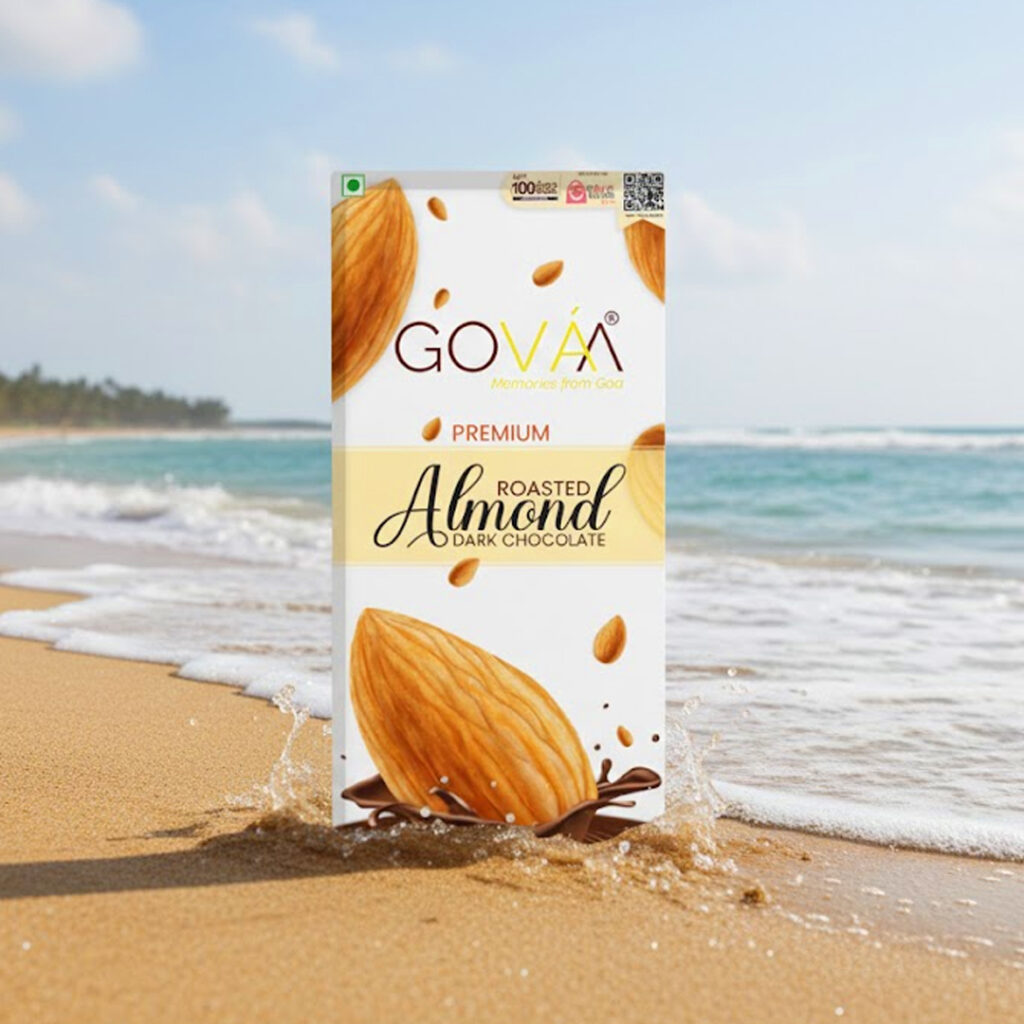 Premium Roasted Almond Dark Chocolate (80g Pack)