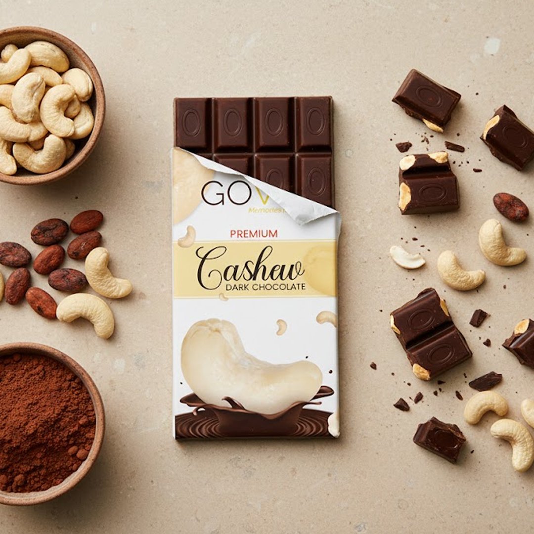 Premium Cashew Dark Chocolate (80g Pack) - Image 3