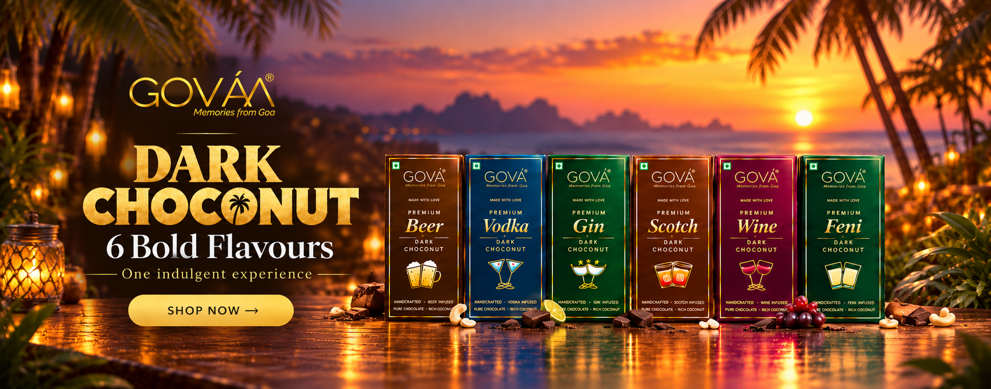 Govaa Dark Choconut β 6 bold flavours: Beer, Vodka, Gin, Scotch, Wine, Feni