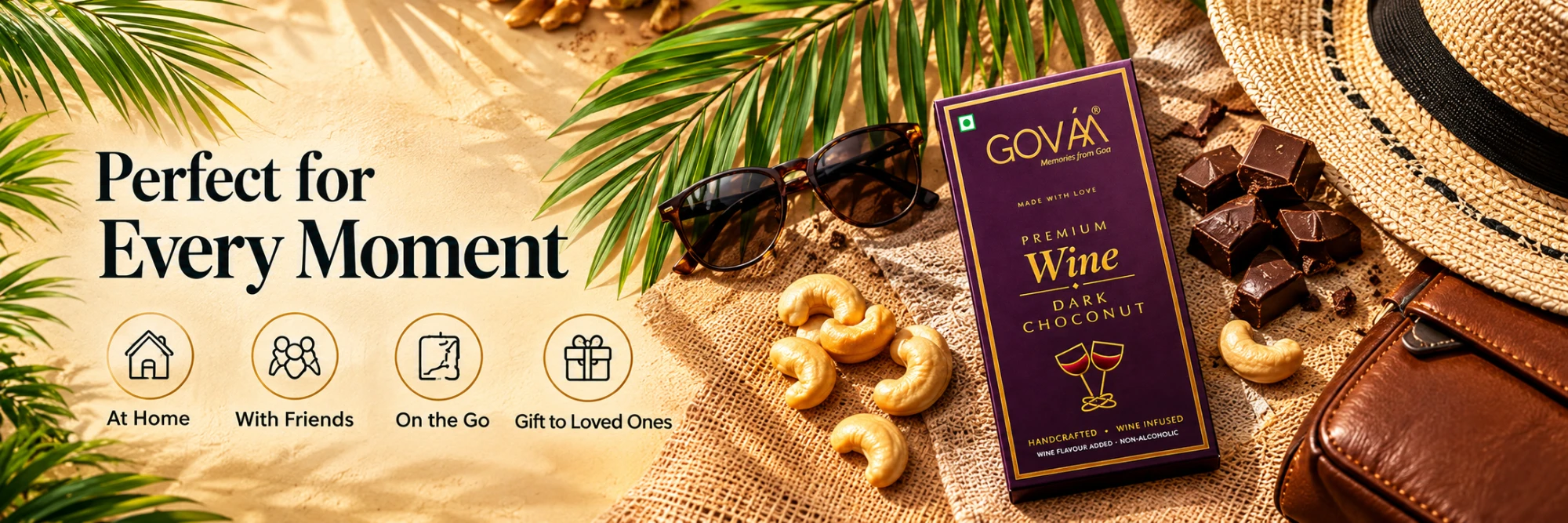 Perfect for every moment - GOVAA Wine Dark Choconut at home, with friends, on the go or as a gift